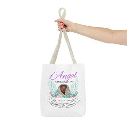 Memorial Angel Tote Bag — "Angel Watching Over Me" Custom Photo Tribute