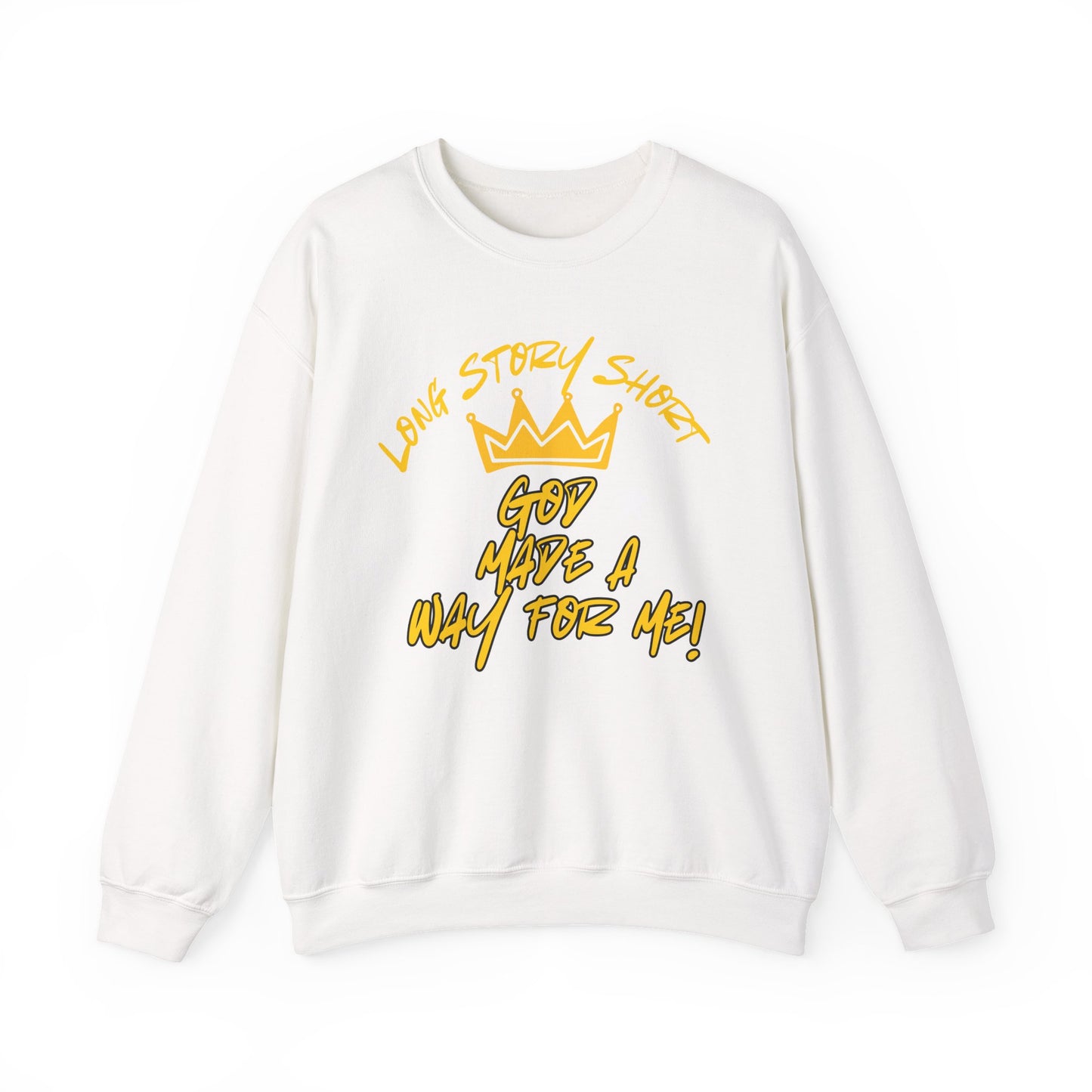 Christian phrase Long Story Short God Made Away for Me!