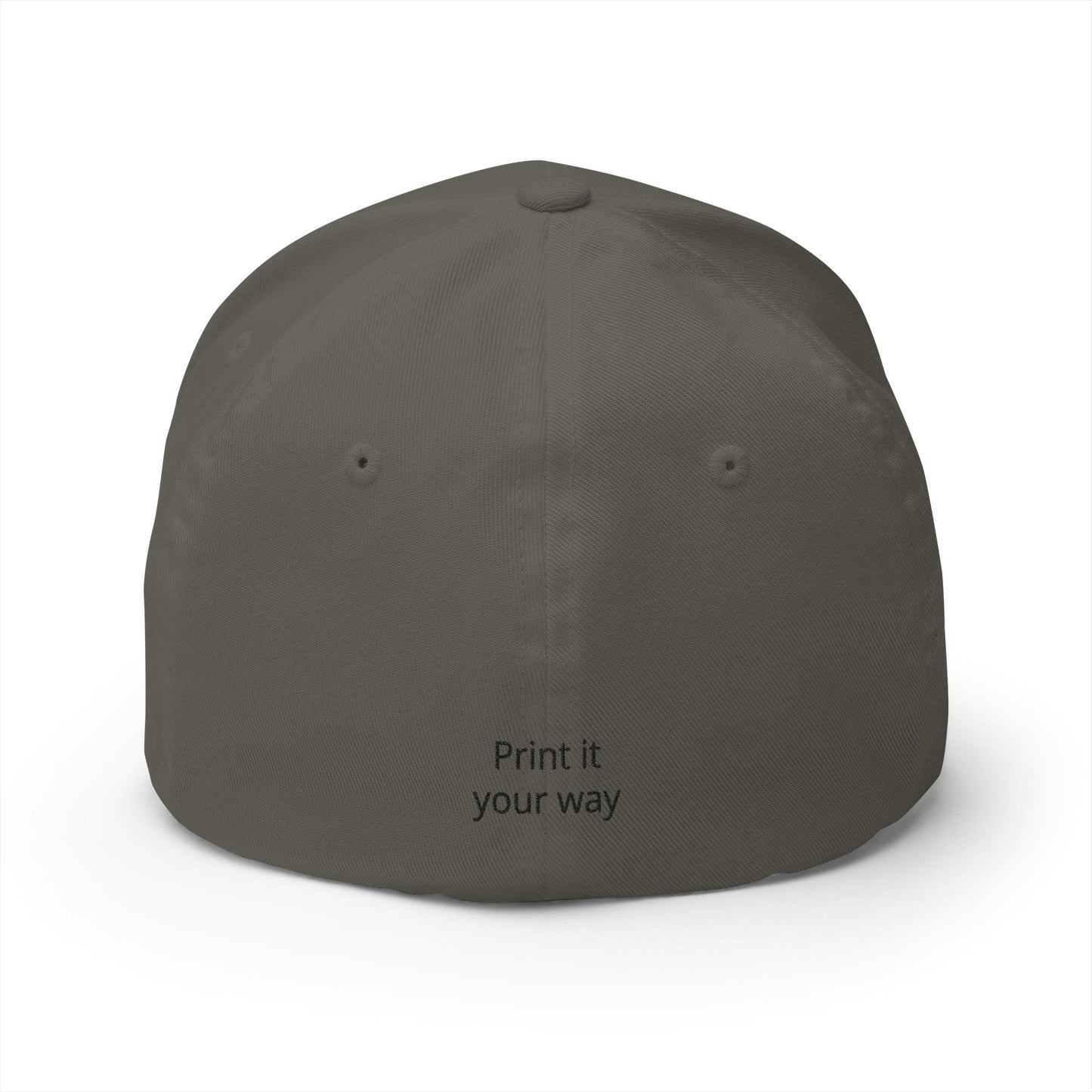 Embroidered 'Print It Your Way' Closed-Back Cap