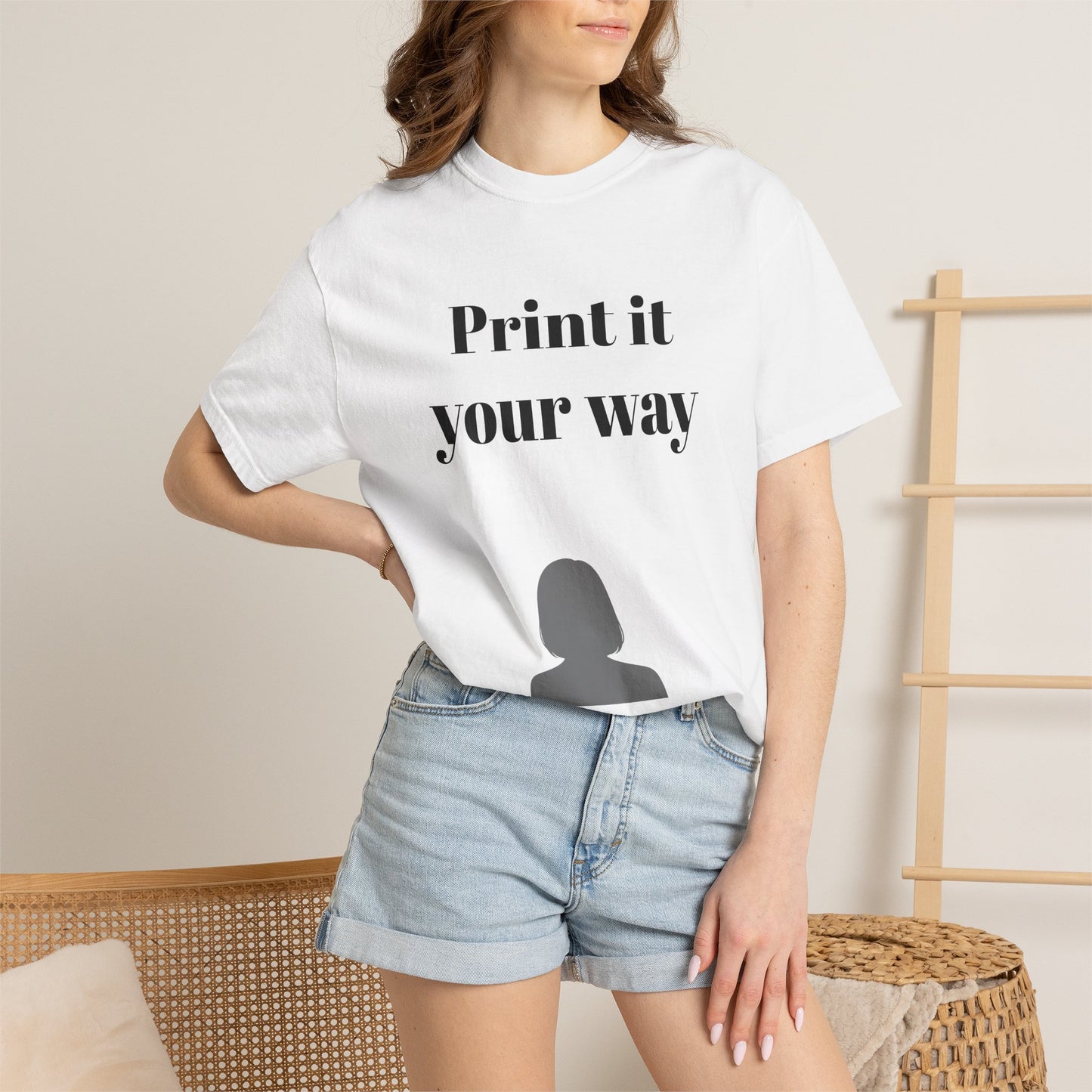 Customized t-shirt text and image