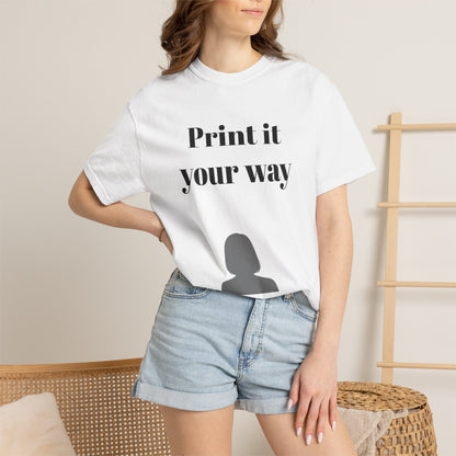 Customized t-shirt text and image