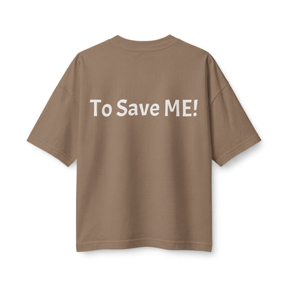 Women's Heavyweight Tee — 'For God So Loved The World...' Bible Verse Design with 'To Save Me!' Back