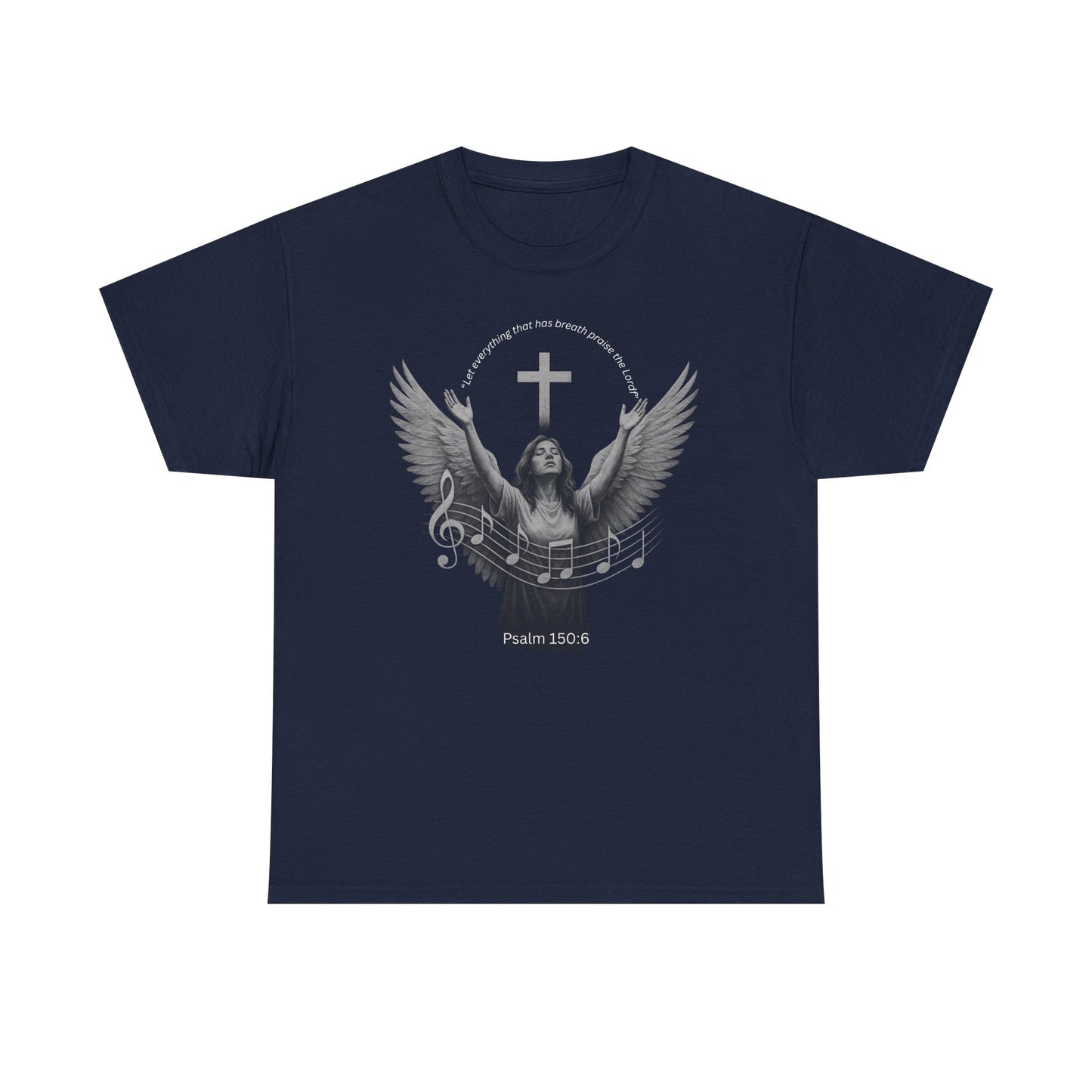 Christian Worship T-Shirt — Woman Singing Praises to Jesus