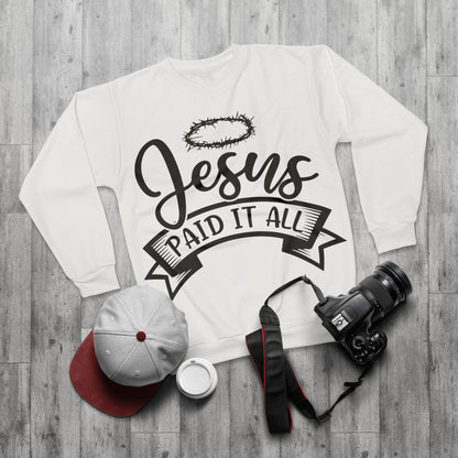 Jesus Paid It All Hoodie — Christian Faith Graphic Pullover