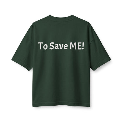 Women's Heavyweight Tee — 'For God So Loved The World...' Bible Verse Design with 'To Save Me!' Back