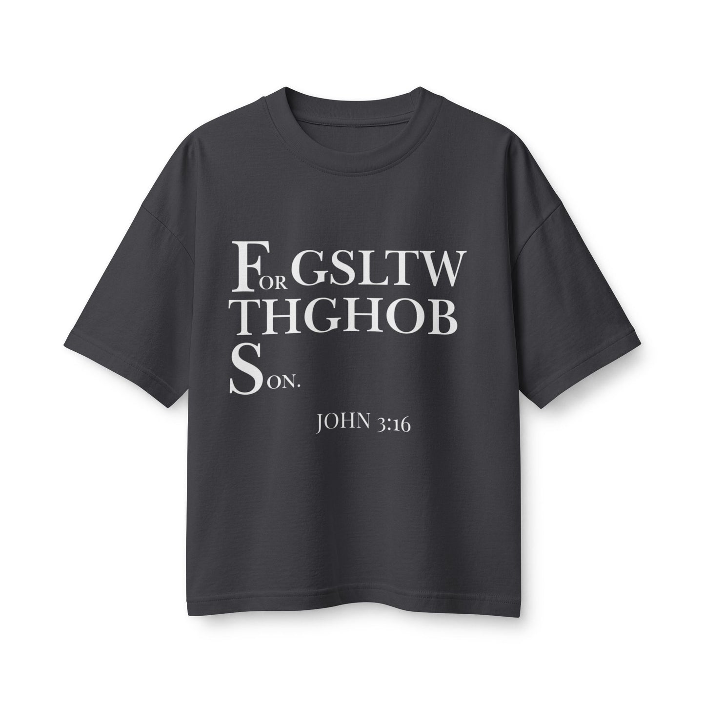 Women's Heavyweight Tee — 'For God So Loved The World...' Bible Verse Design with 'To Save Me!' Back