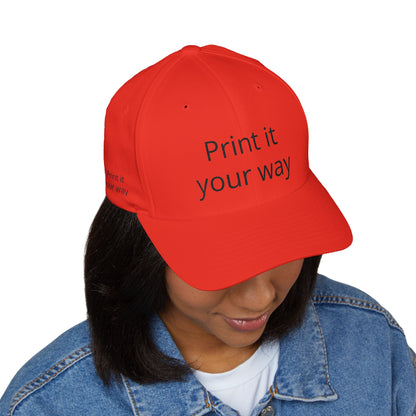 Embroidered 'Print It Your Way' Closed-Back Cap