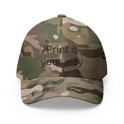 Embroidered 'Print It Your Way' Closed-Back Cap