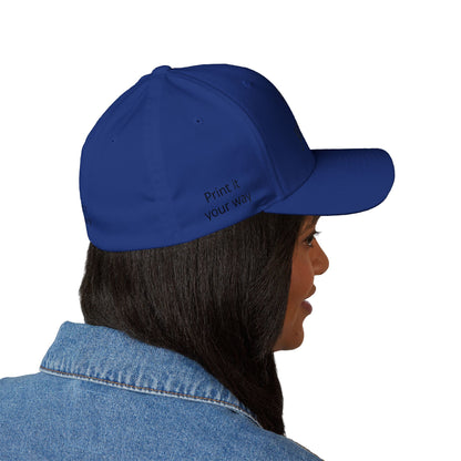 Embroidered 'Print It Your Way' Closed-Back Cap