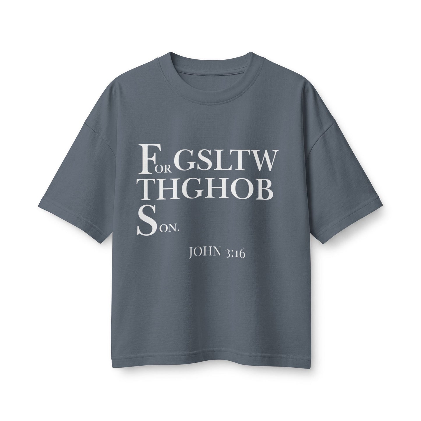 Women's Heavyweight Tee — 'For God So Loved The World...' Bible Verse Design with 'To Save Me!' Back