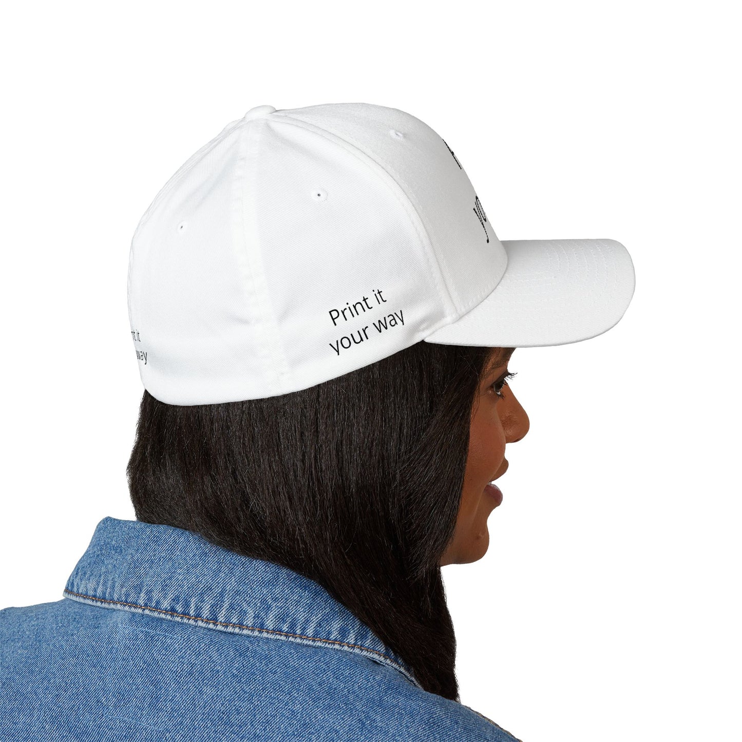 Embroidered 'Print It Your Way' Closed-Back Cap