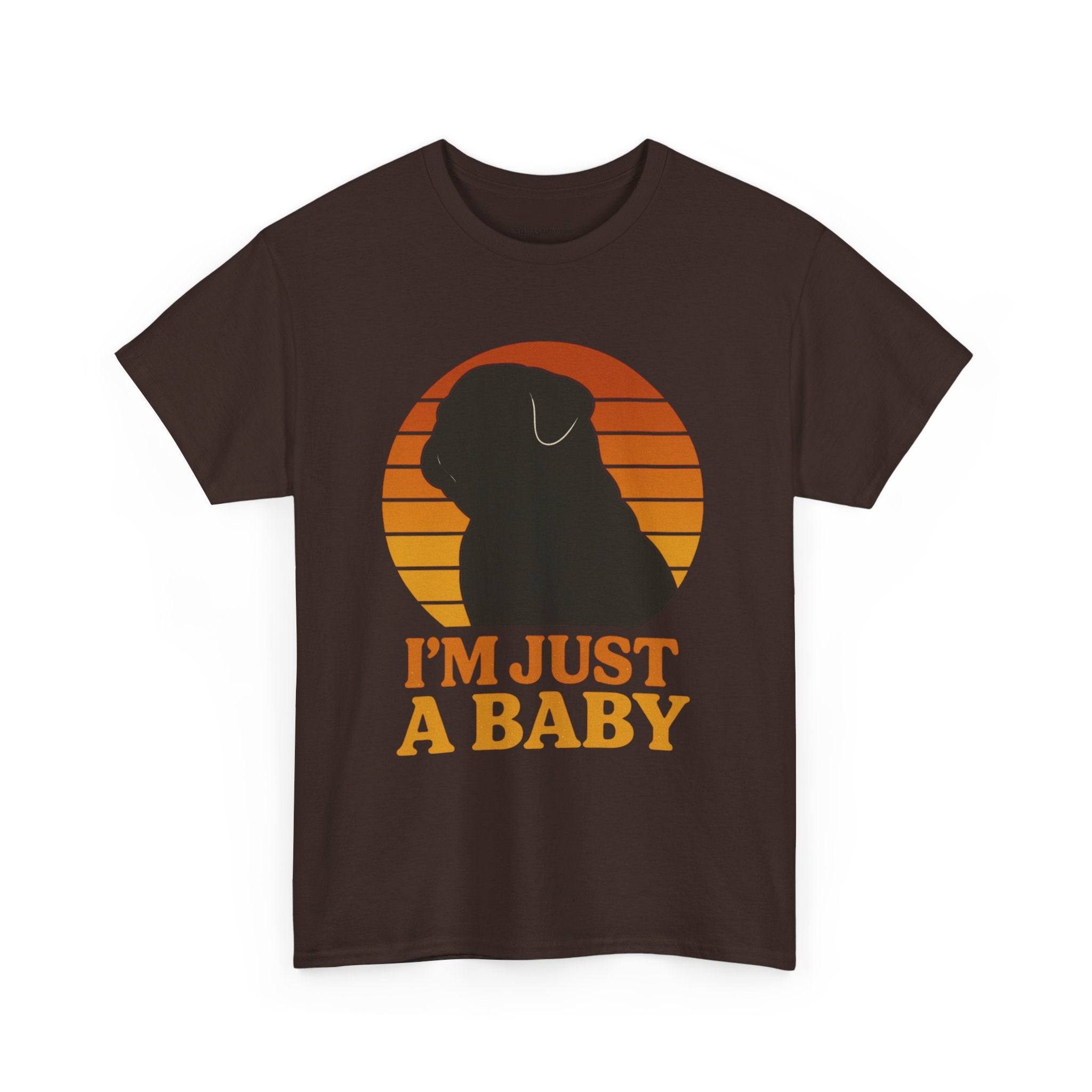 PUG Sunset Tee, Nostalgic dog silhouette Sunset
