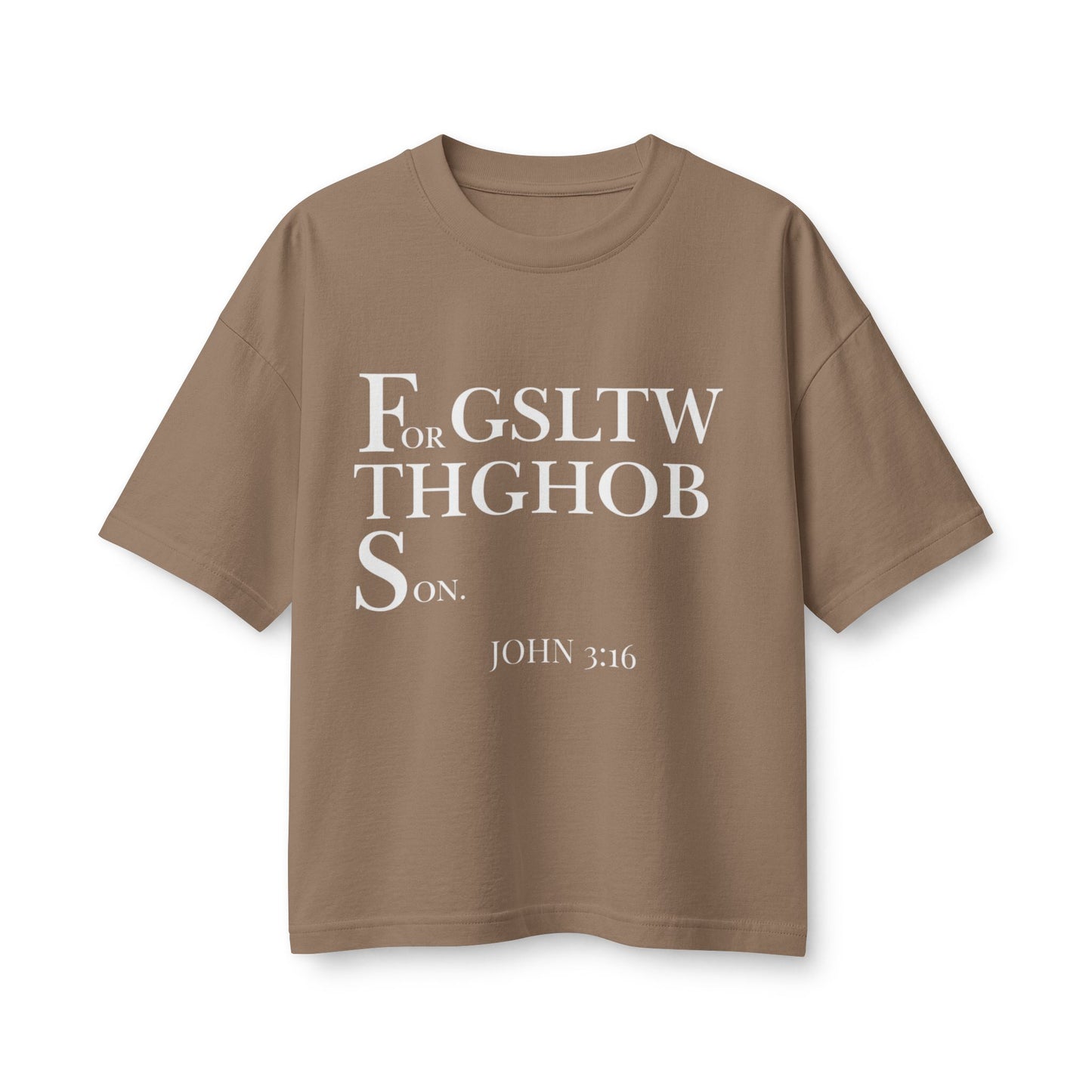 Women's Heavyweight Tee — 'For God So Loved The World...' Bible Verse Design with 'To Save Me!' Back