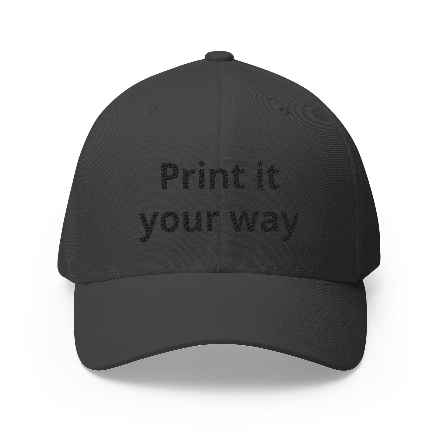 Embroidered 'Print It Your Way' Closed-Back Cap