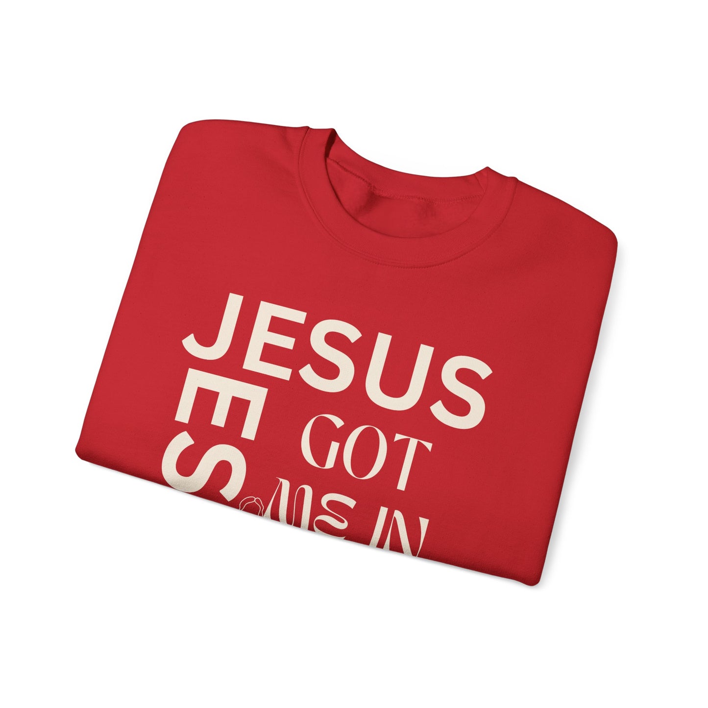 Christian Faith Crewneck Sweatshirt — "God Has Me in HIS Hands" Affirmation