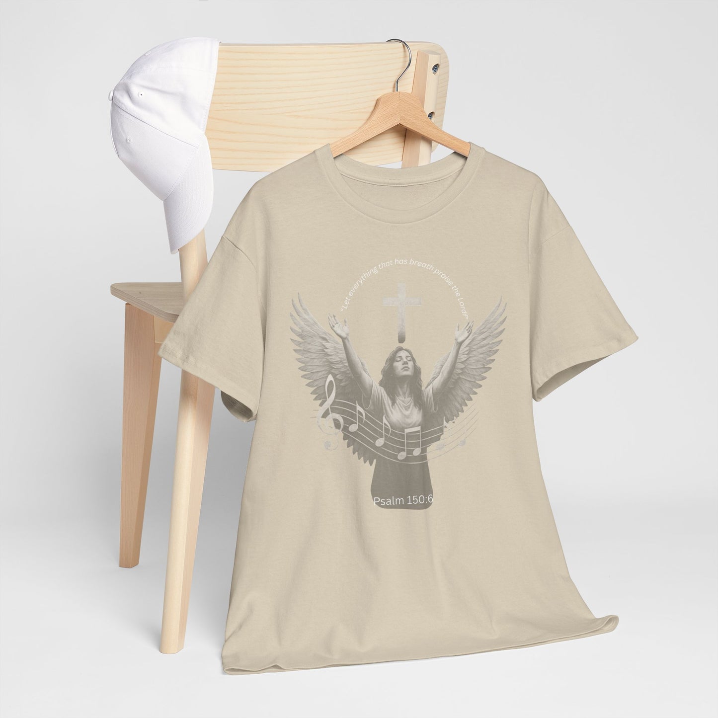 Christian Worship T-Shirt — Woman Singing Praises to Jesus