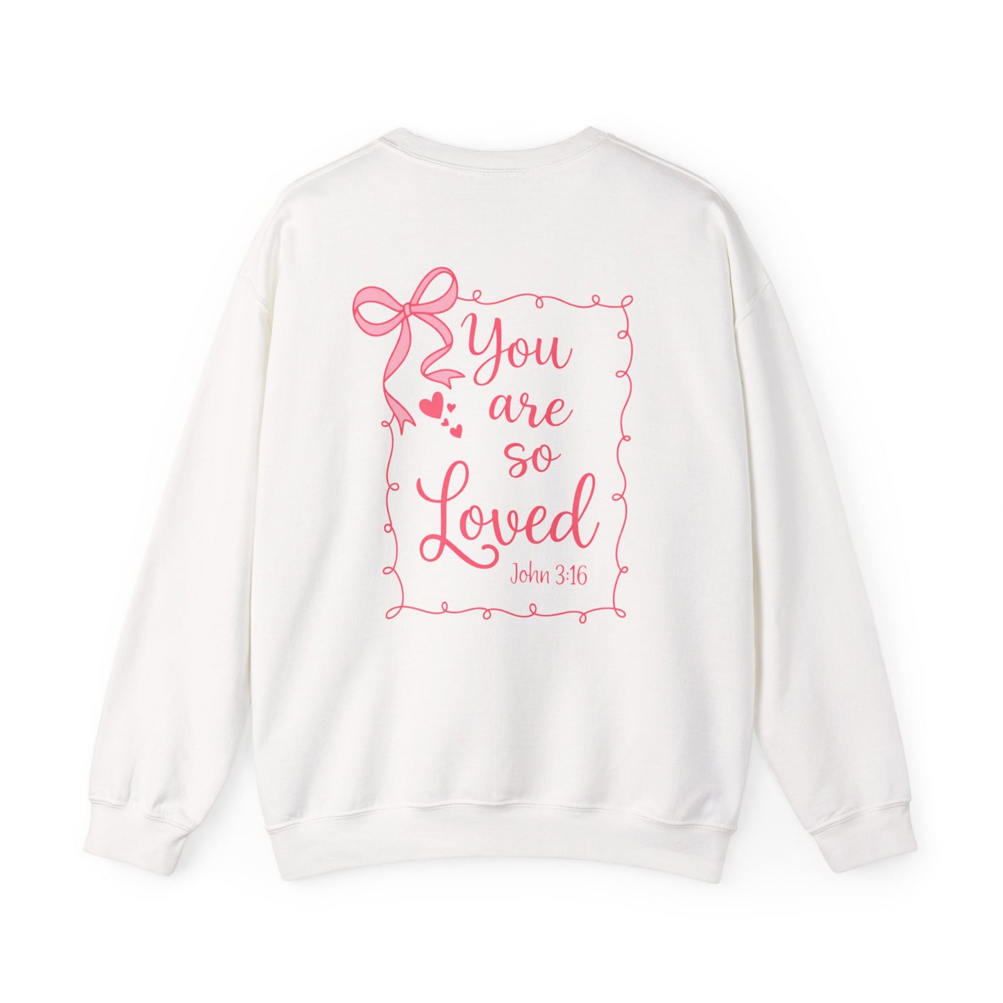 Christian Crewneck Sweatshirt You are so loved - John 3:16 Unisex Heavy Blend™
