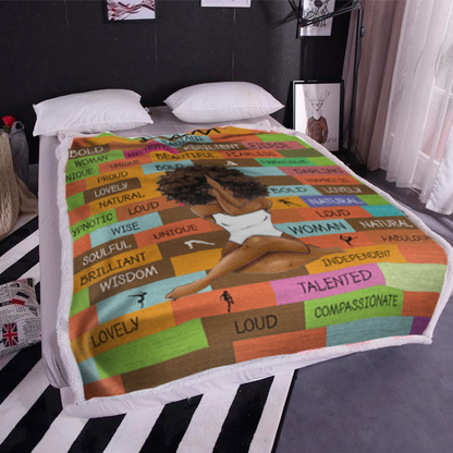 I Am Affirmation Fleece Blanket, Empowering & Cozy Throw