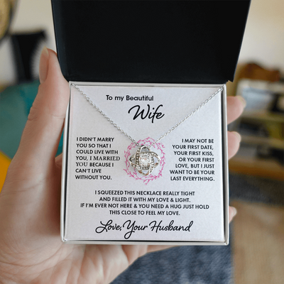 To My Beautiful Wife | Love Knot Necklace -Perfect Romantic Gift from Soulmate
