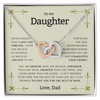 To My Daughter | Interlocking Hearts necklace