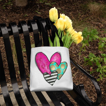 Vibrant Classic Heart Tote Bag  – Thoughtful & Stylish Gift for Any Occasion