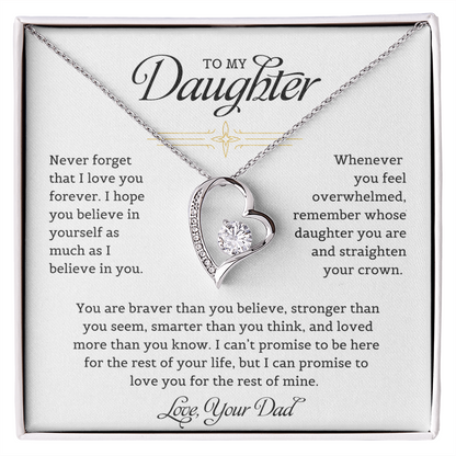 To My Daughter - Forever Love Necklace