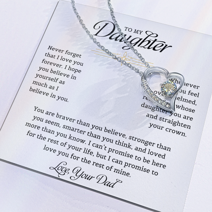 To My Daughter - Forever Love Necklace