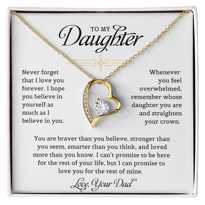 To My Daughter - Forever Love Necklace