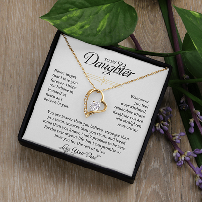 To My Daughter - Forever Love Necklace