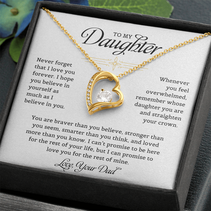 To My Daughter - Forever Love Necklace