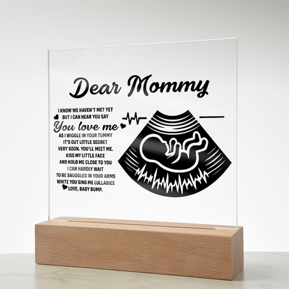 Dear Mommy | Square Acrylic Plaque - Personalized Gift for Mom