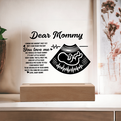 Dear Mommy | Square Acrylic Plaque - Personalized Gift for Mom