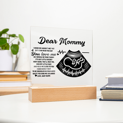 Dear Mommy | Square Acrylic Plaque - Personalized Gift for Mom