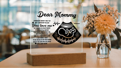 Dear Mommy | Square Acrylic Plaque - Personalized Gift for Mom
